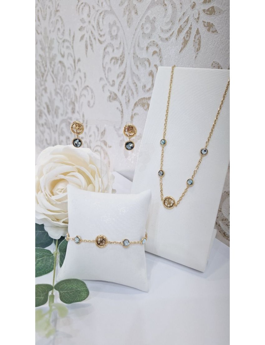 Colar Guess Pedra Azul