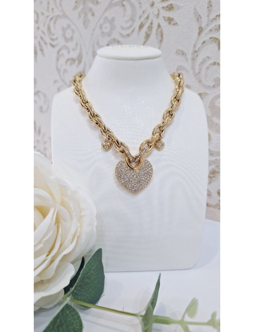 Colar Guess Cadeado com Coração