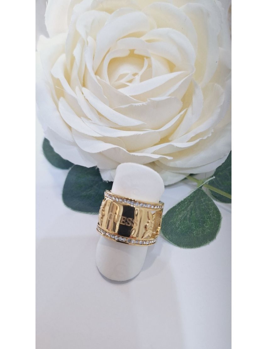Anel Aço Guess Love D.