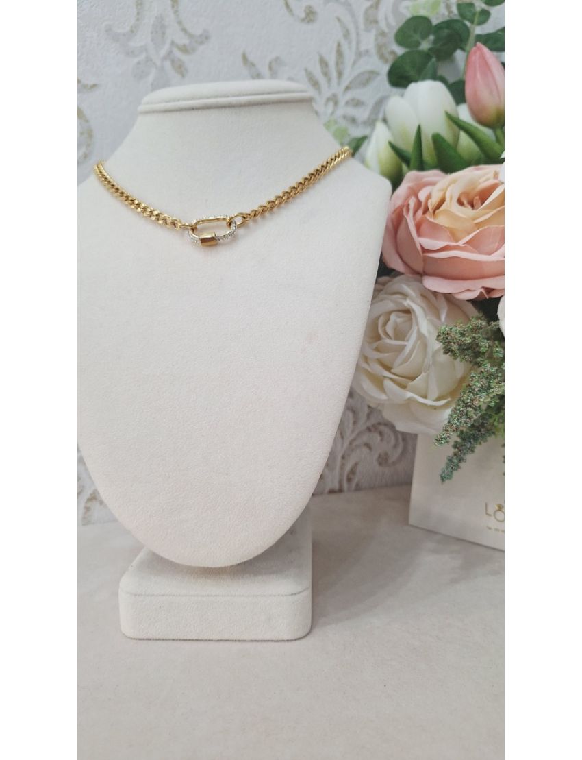 Fio Aço Dourado Lotus Cadeado