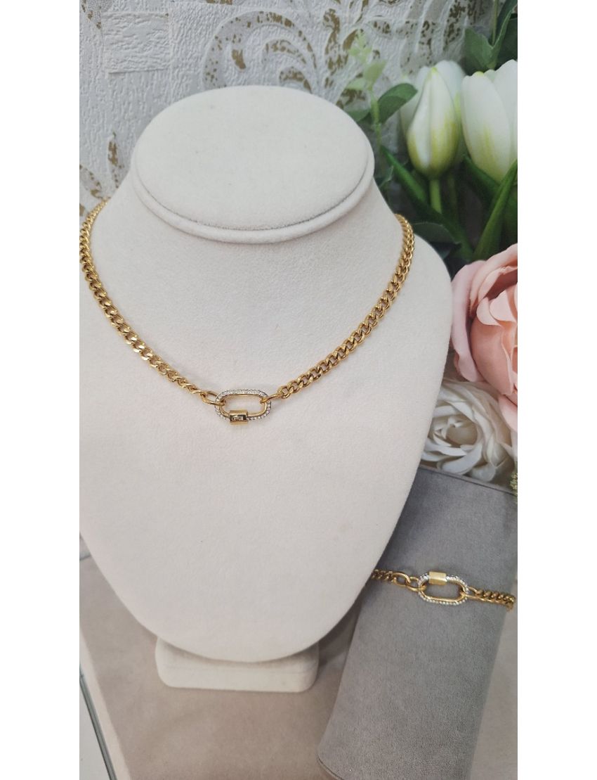 Fio Aço Dourado Lotus Cadeado