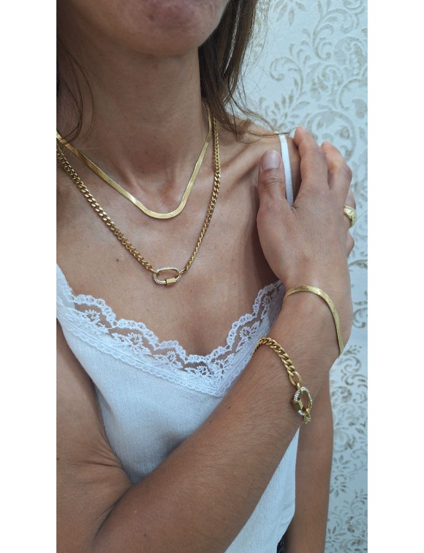 Fio Aço Dourado Lotus Cadeado