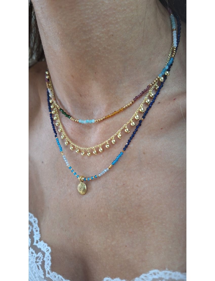 Fio Prata Dourada Bola pendentes