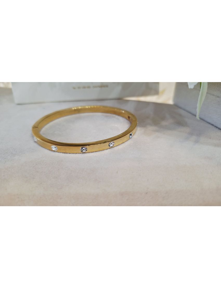 Pulseira Aço Lotus D. Pedras 2