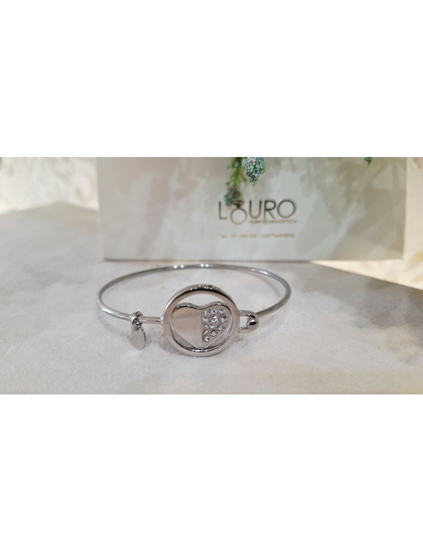 Pulseira Aço Lotus Coração1