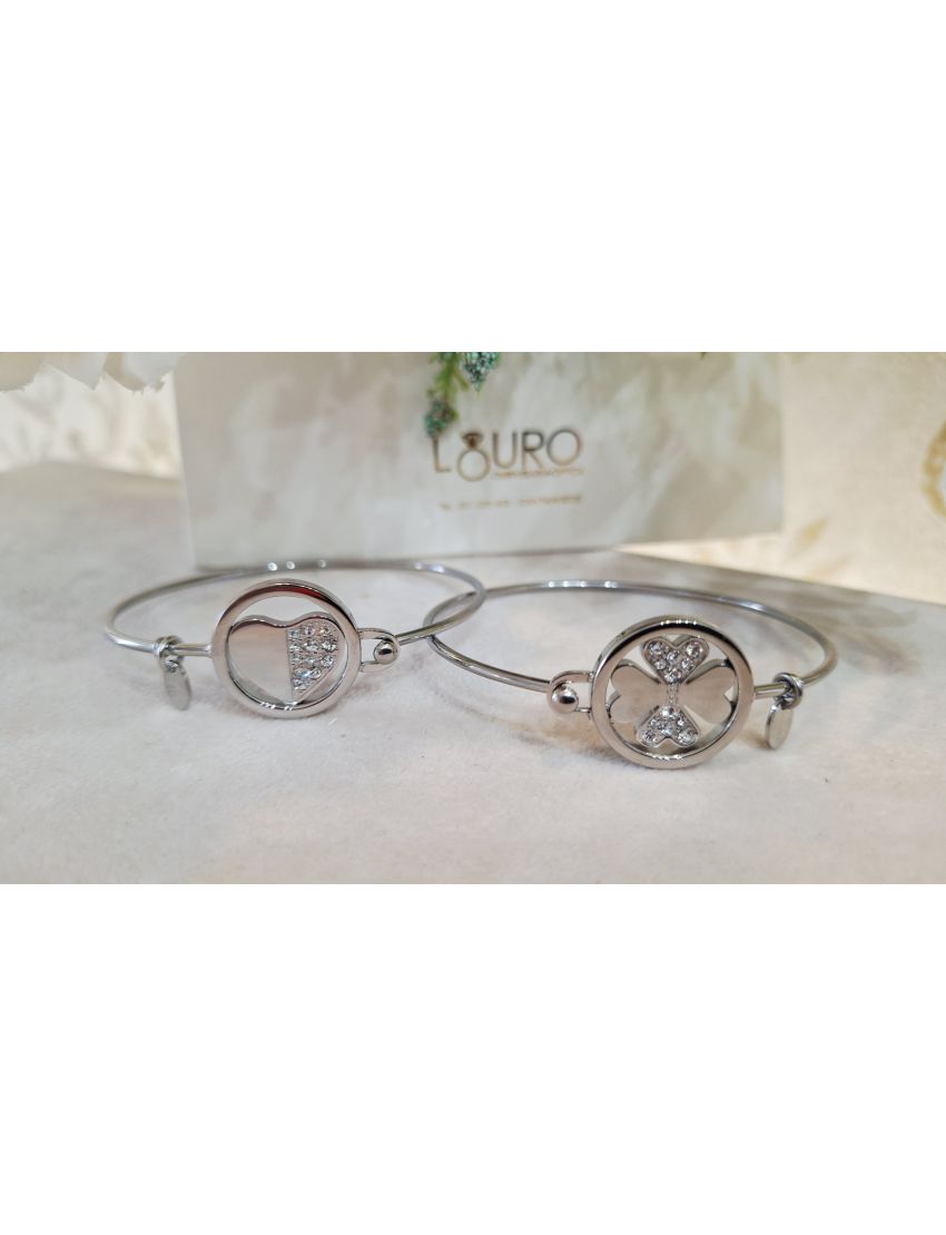 Pulseira Aço Lotus Coração1