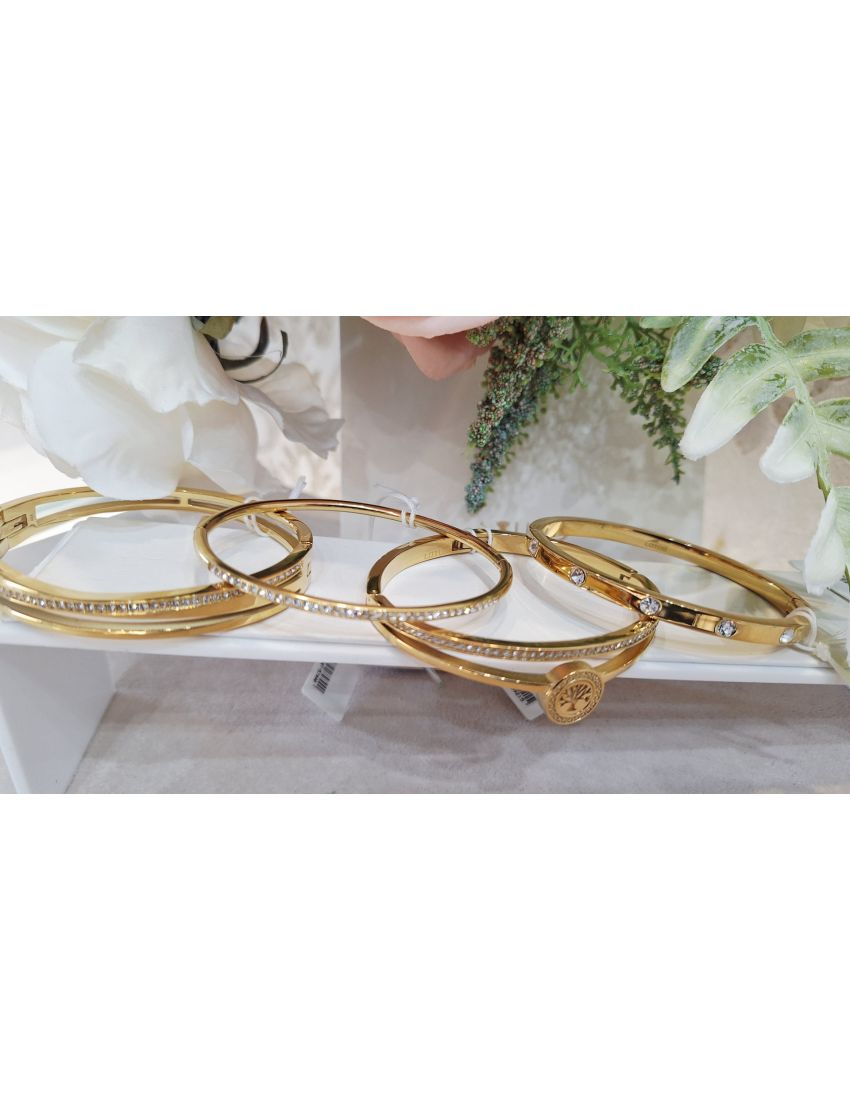 Pulseira Aço Lotus D. c/ Pedras e Arvore da vida