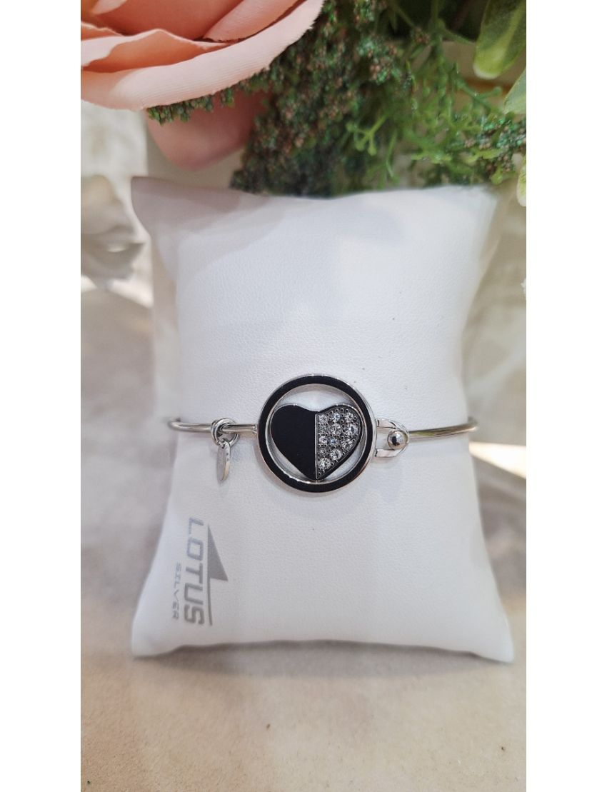 Pulseira Aço Lotus Coração1