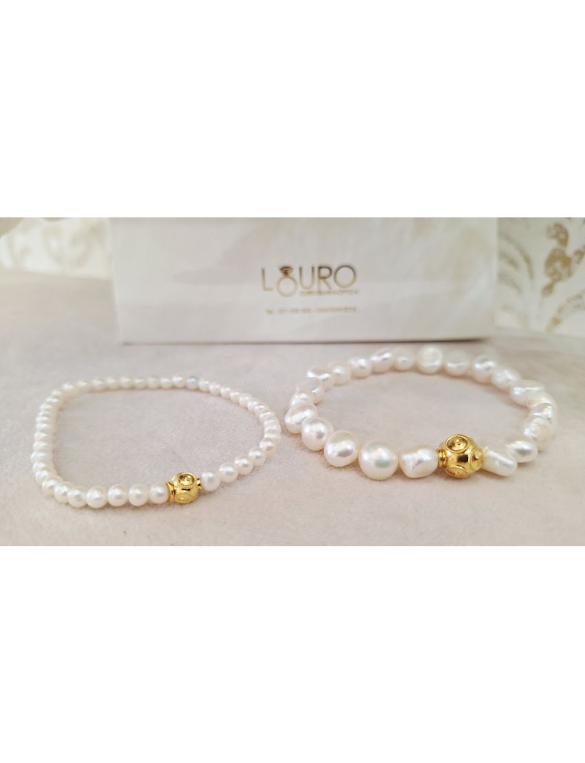 Pulseira Perolas Prata Bola de Viana G