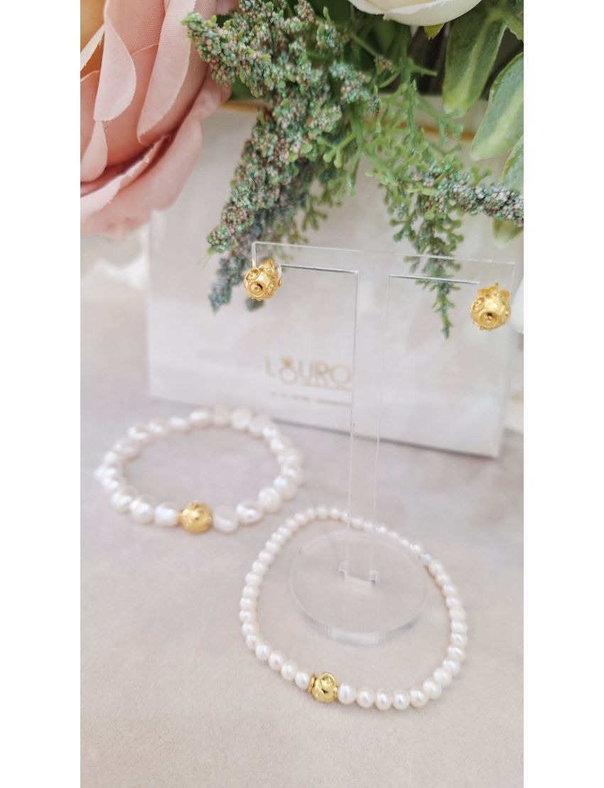 Brincos Prata Bola de Viana