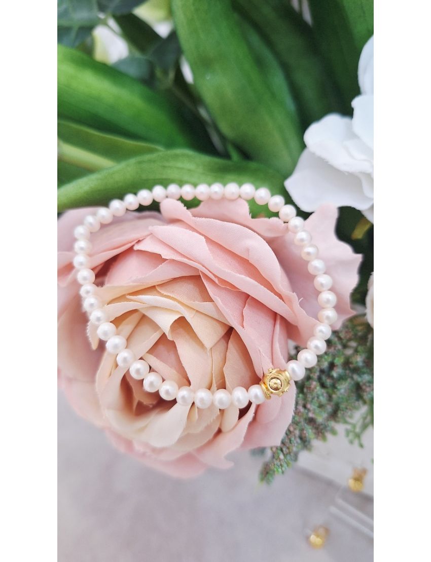 Pulseira Perolas Prata Bola de Viana P