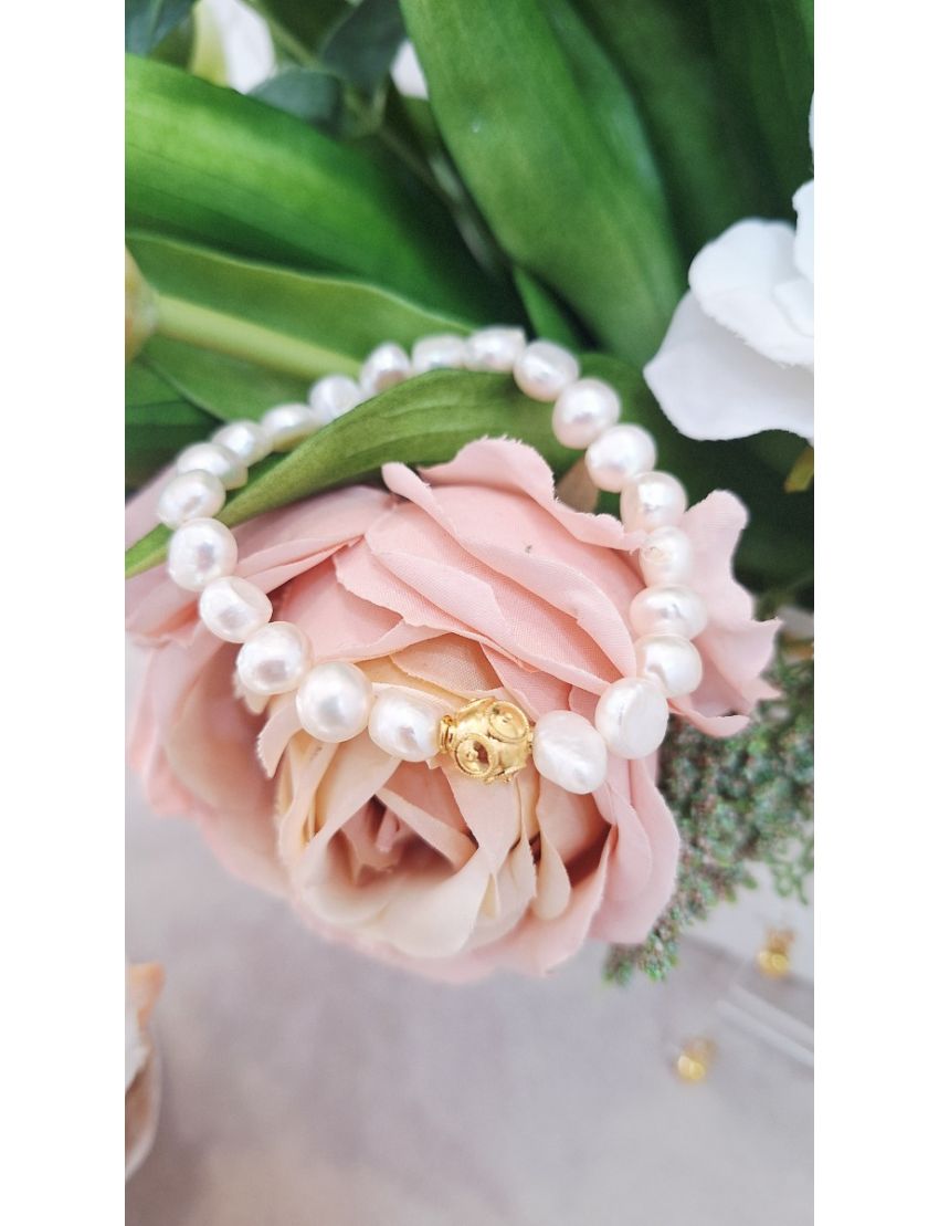 Pulseira Perolas Prata Bola de Viana G