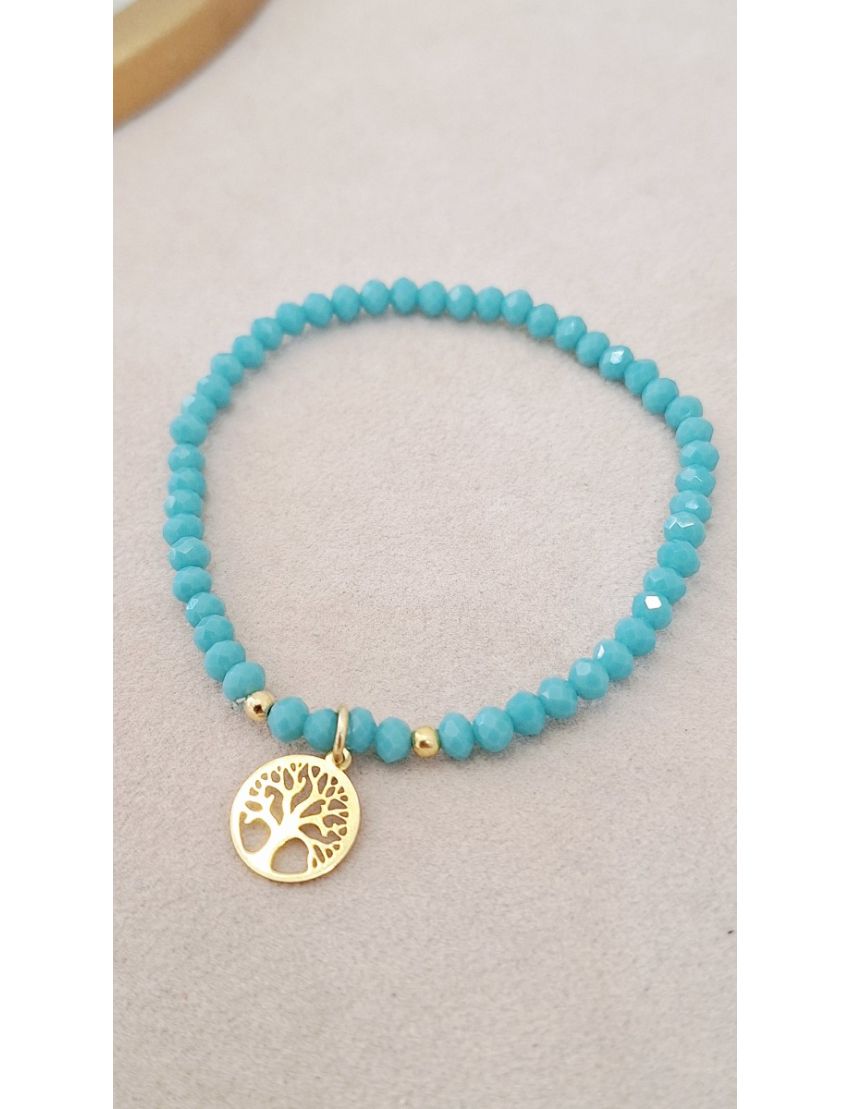 Pulseira  Missangas e Prata Azul