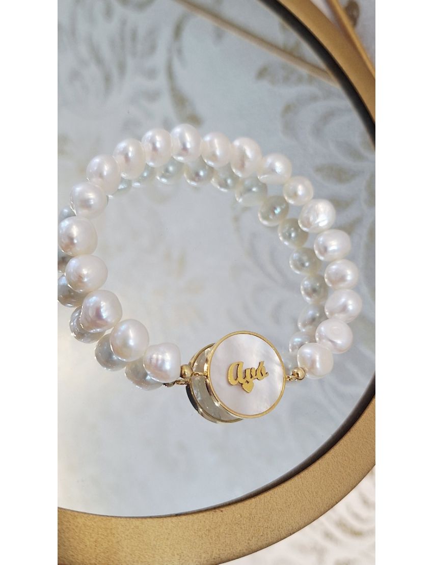 Pulseira Pérolas e Prata Avó D.