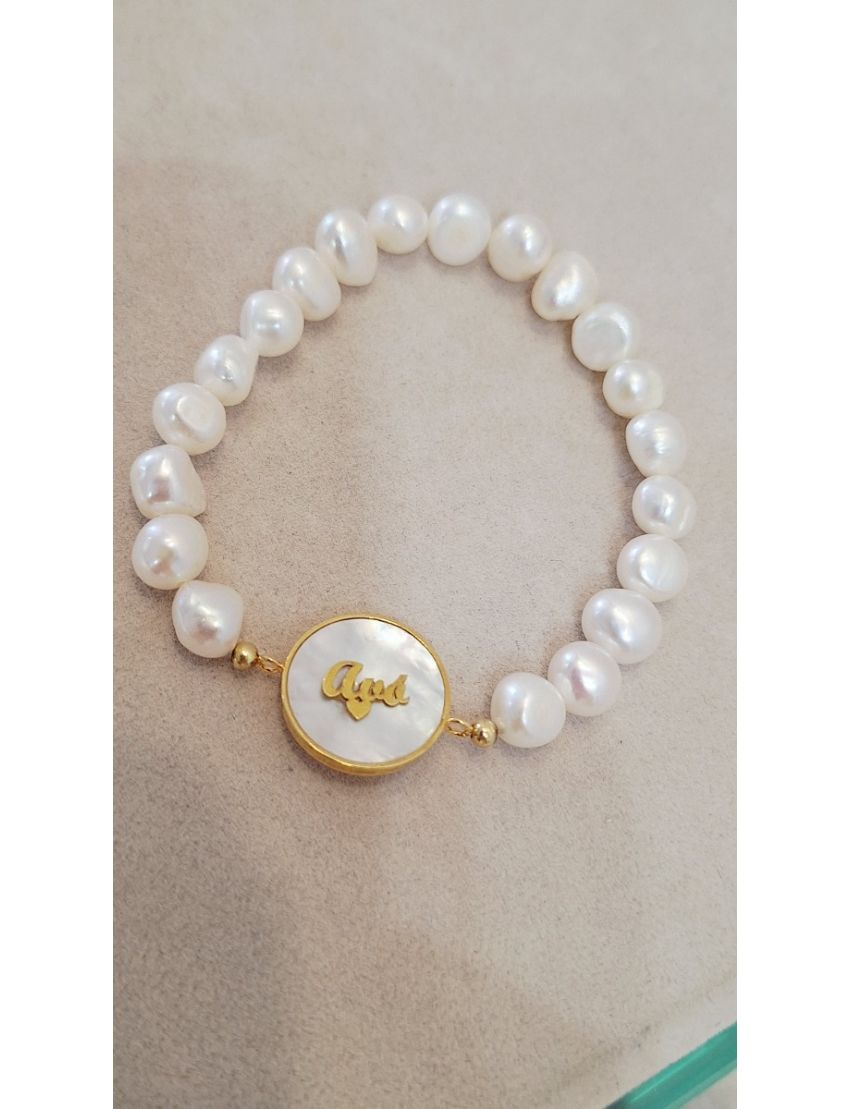 Pulseira Pérolas e Prata Avó D.