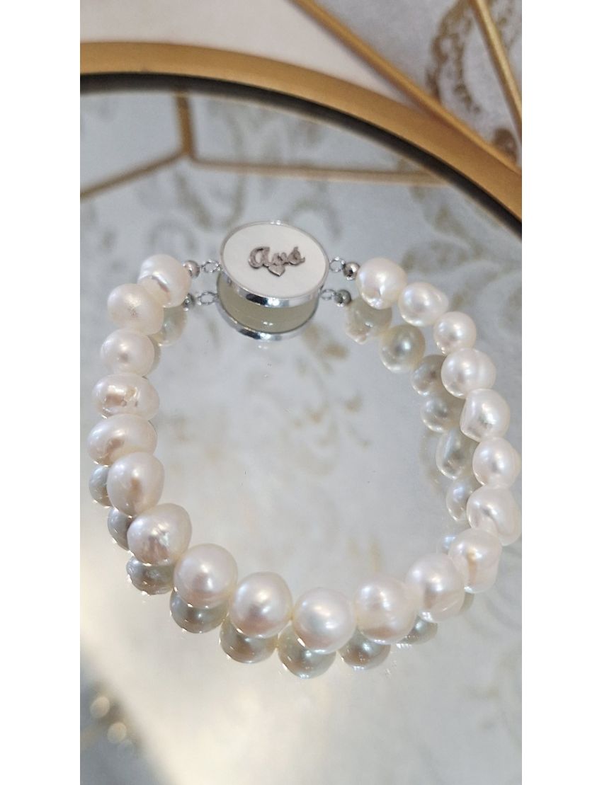 Pulseira Perolas e Madreperola Avó P.