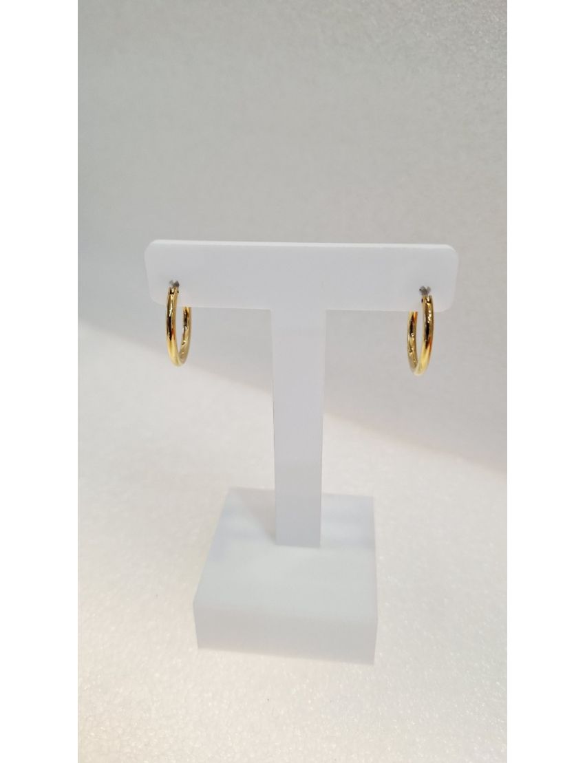 Argolas Aço Dourado Lotus 1,5cm