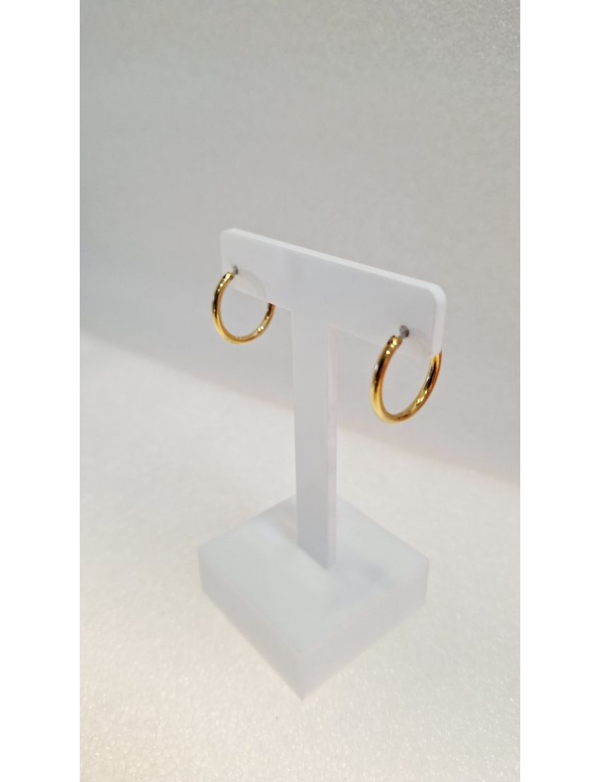 Argolas Aço Dourado Lotus 1,5cm