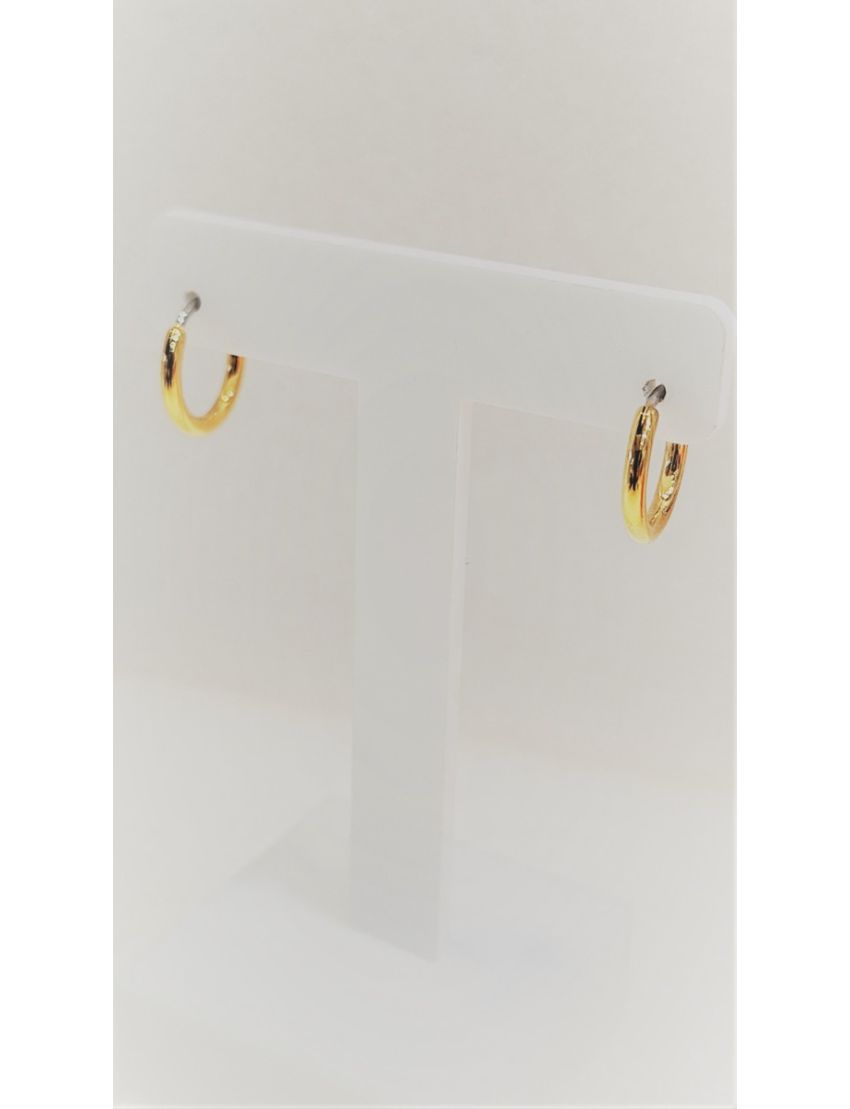 Argolas Aço Dourado Lotus 1cm