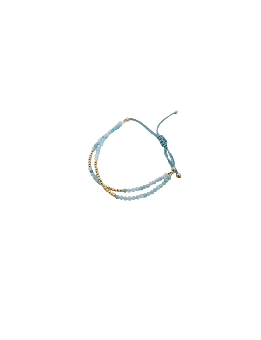 Pulseira Prata, Missangas Fio Verde