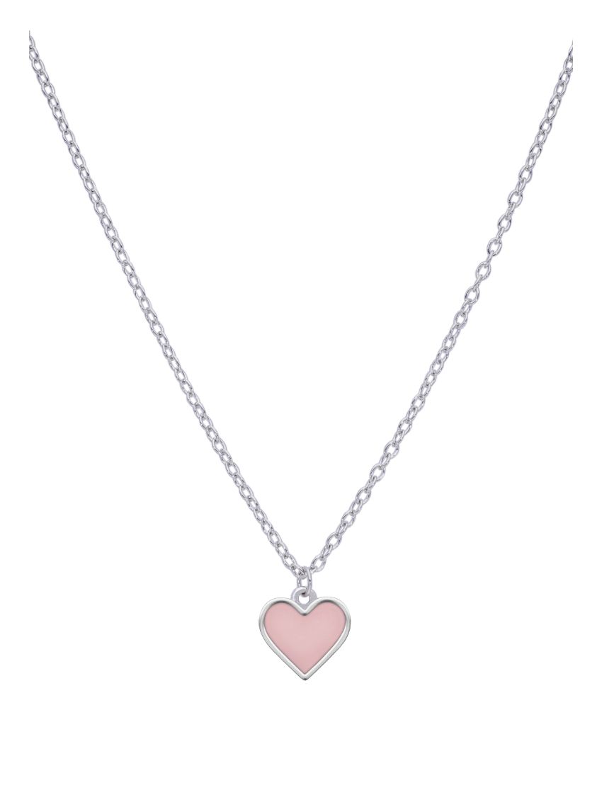 Fio Prata Marea Coração Rosa