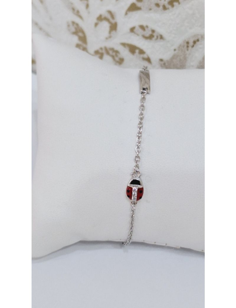 Pulseira Prata Joaninha