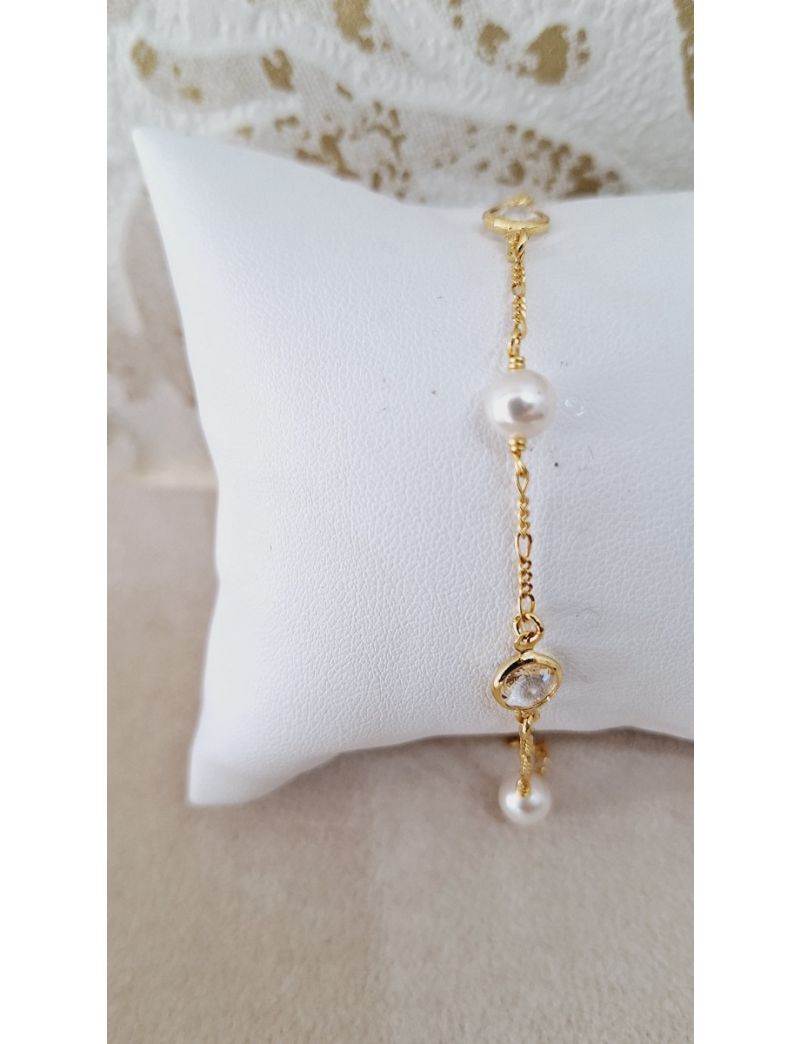 Pulseira Prata Dourada Victoria Cruz