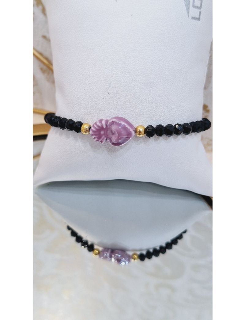 Pulseira Missangas e Prata Coração de Viana 