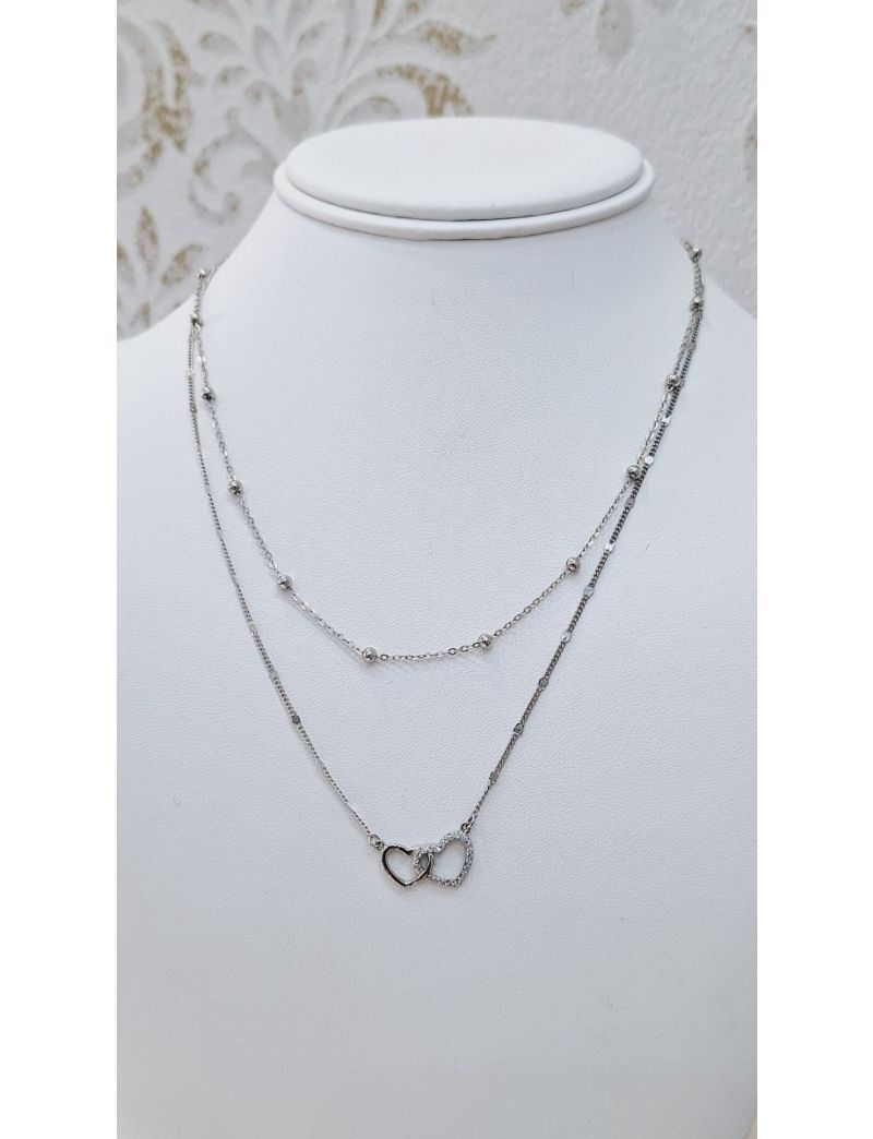 Fio Prata Duplo Corações