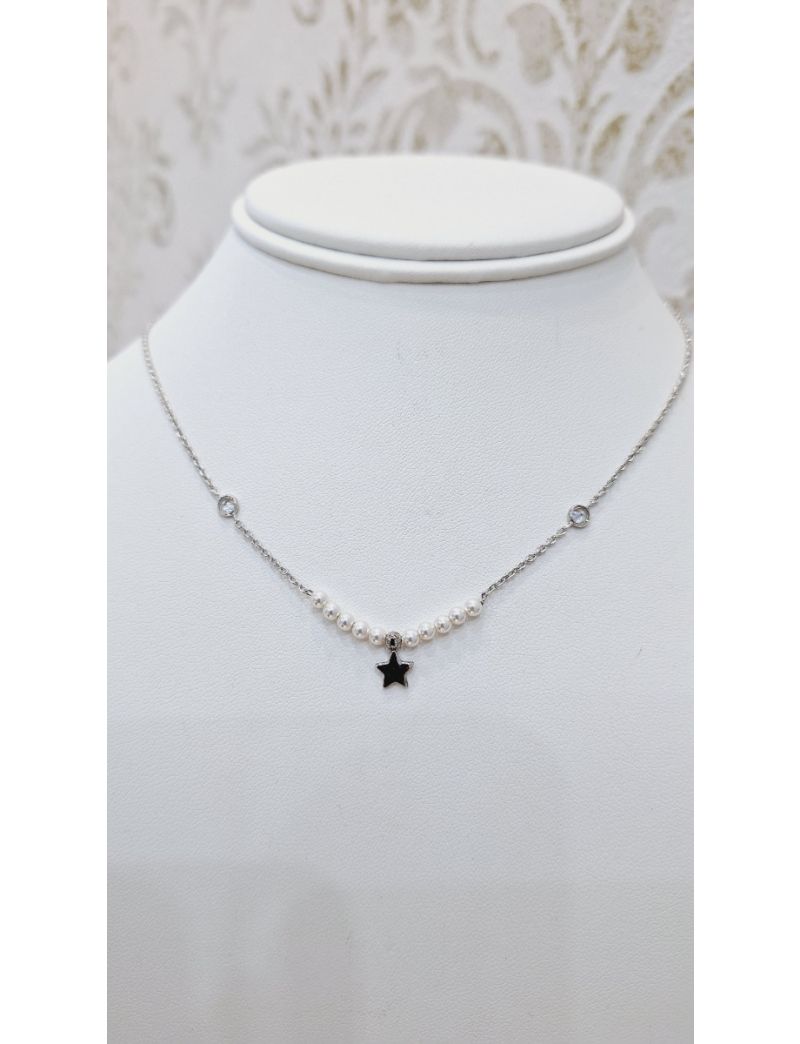 Fio Prata Perolas e estrela
