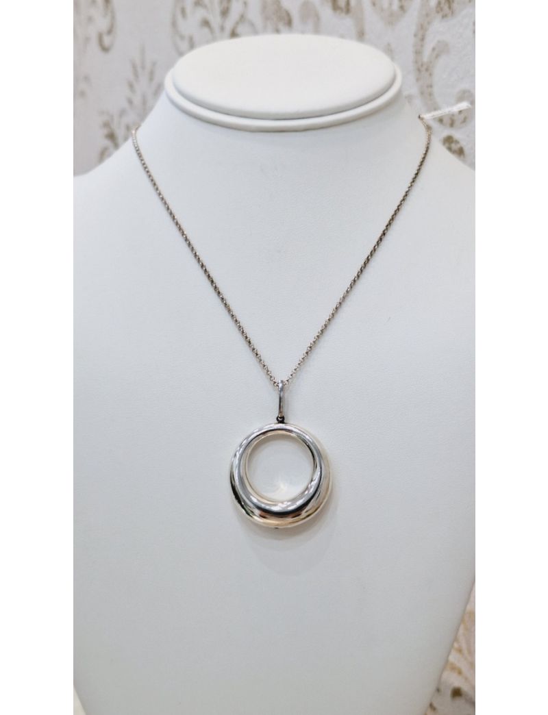 Fio Prata Pendente circular