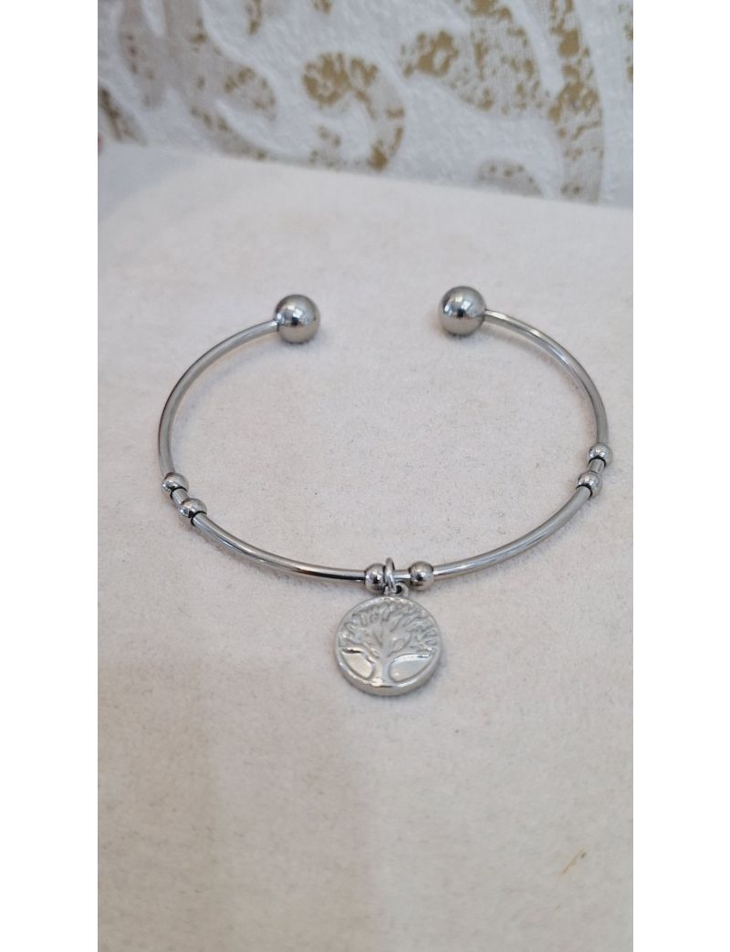 Pulseira Aço Lotus Arvore da Vida