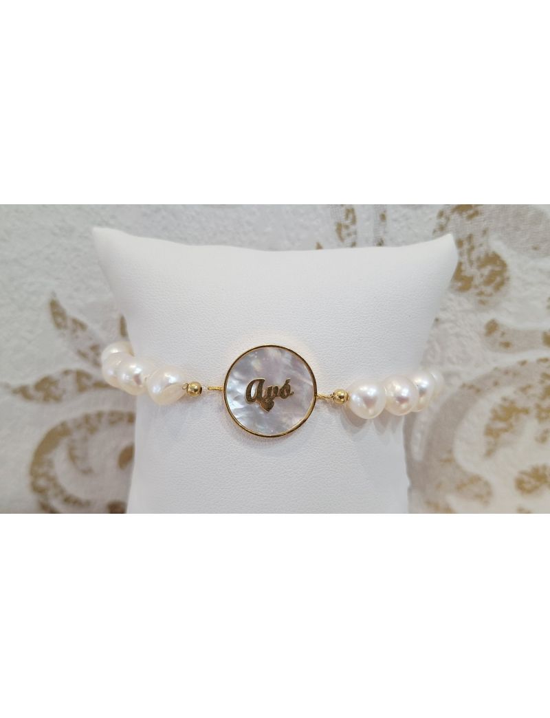 Pulseira Pérolas e Prata Avó D.