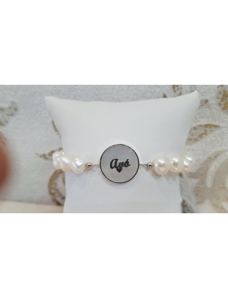 Pulseira Perolas e Madreperola Avó P.
